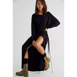 Free people - Alyssa Long Sleeve Wrap Dress size xs Black